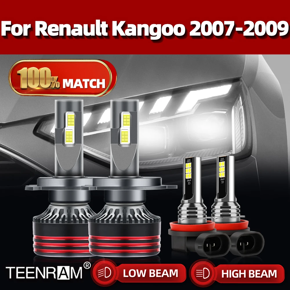 

Canbus Led Car Headlight Bulbs 240W 40000LM Turbo Auto Lamp 6000K White Fog Light 12V 24V For Renault Kangoo 2007 2008 2009