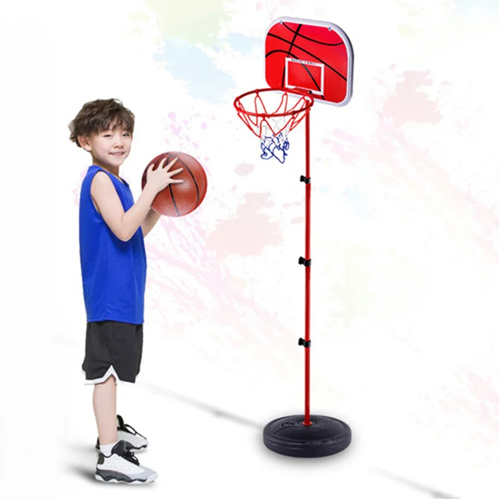 Basketball Goals with Ball and Pump Basketball System Adjustable Basketball Hoop Set Indoor Outdoor Play for Kids