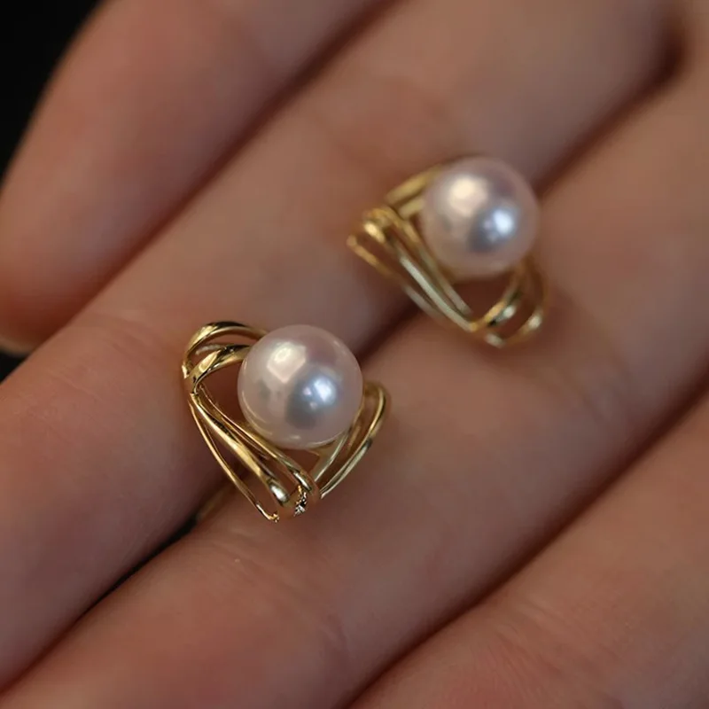 

Женские серьги-гвоздики из серебра 925 пробы, с имитацией жемчуга