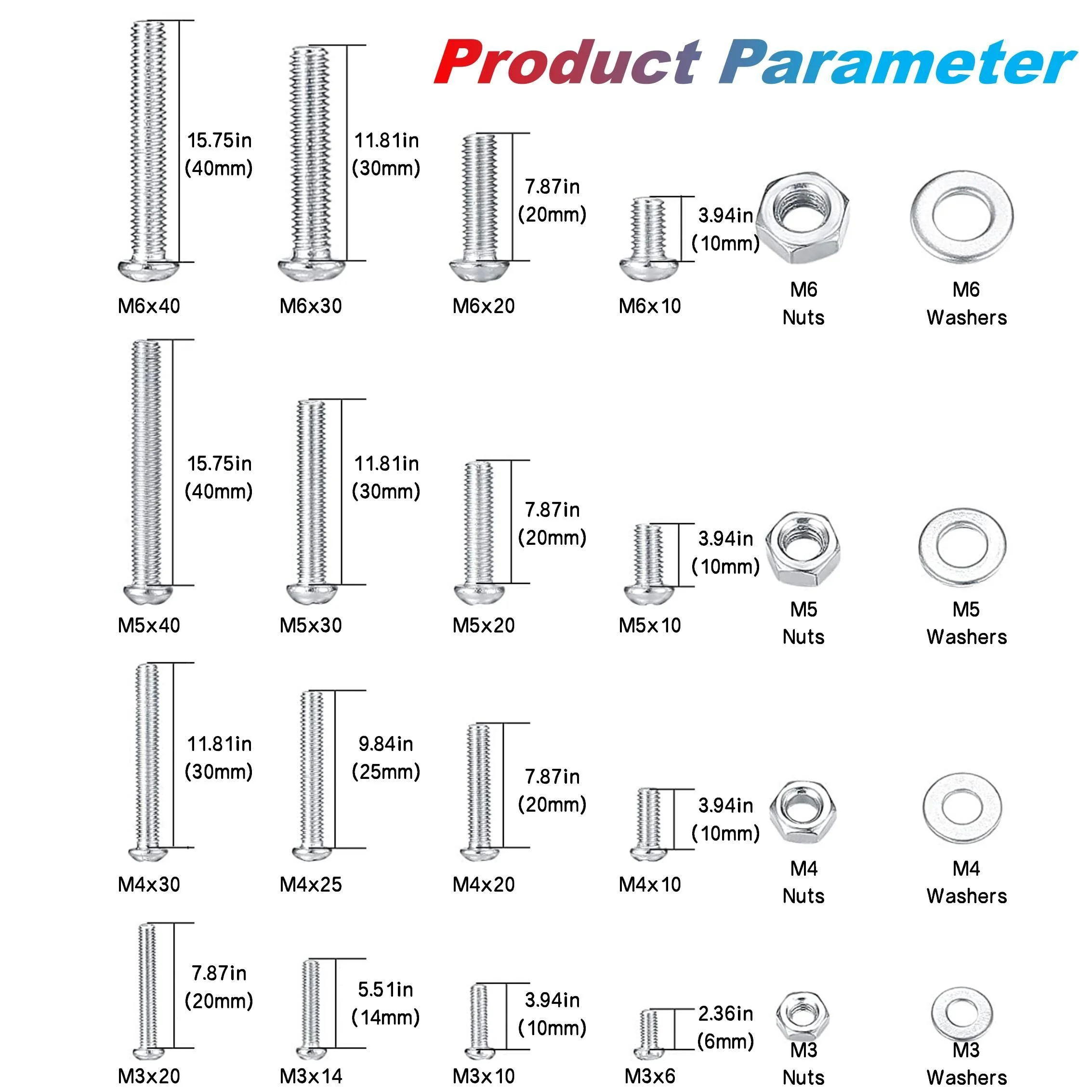 مجموعة متنوعة من مسامير وصواميل البراغي 1080 قطعة،...