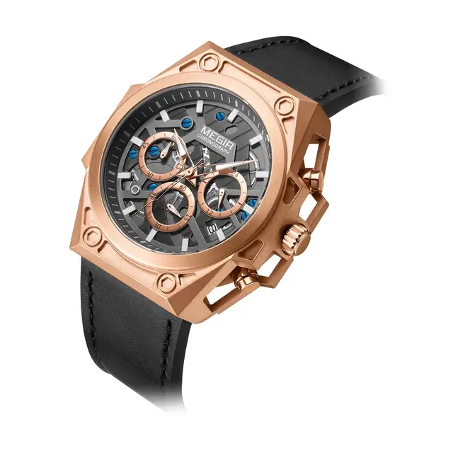 高品質✨BAOGELA✨ 腕時計 クロノグラフ メンズウオッチ - 腕時計