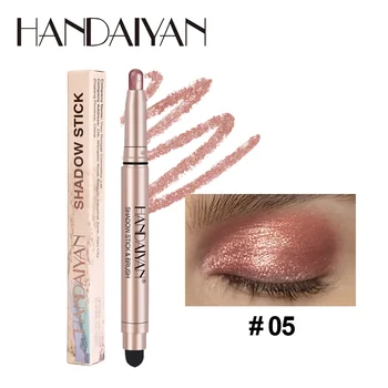Heallor Double-head Eyeshadow Stick Diamond Shimmer Highlighter Pencil Pearl Pigment Long Lasting Cream Eye Shadow Matte Brush P - Thumbnail 6