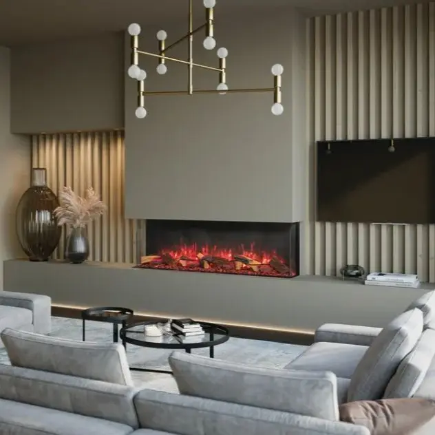 เตาผิงไฟฟ้า5D 800x300X500มม. เตาผิงไฟฟ้า3ด้านพร้อมรีโมทคอนโทรล 1