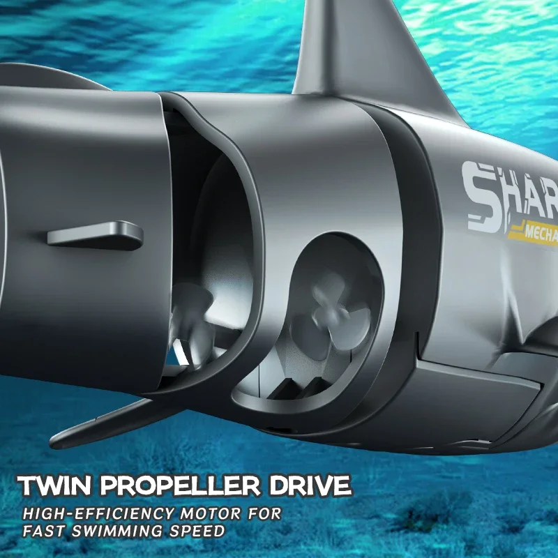Rc Shark Toy Simulation Submarine Toy Whales Remote Control Animals Waterproof Bathtub Pool Electric Toys for Kids Boys Gift 5