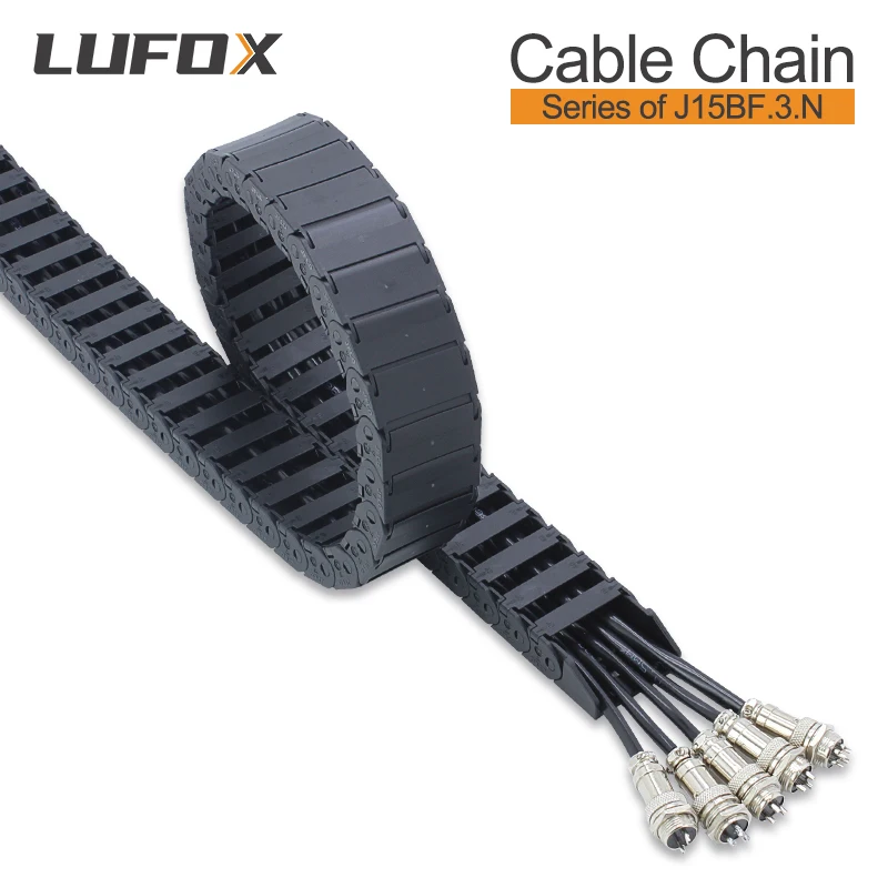 High Quality 1-meter cable drag chain semi enclosed inner opening series J15BF.3. N 15 * 15 * 20 30 40 50