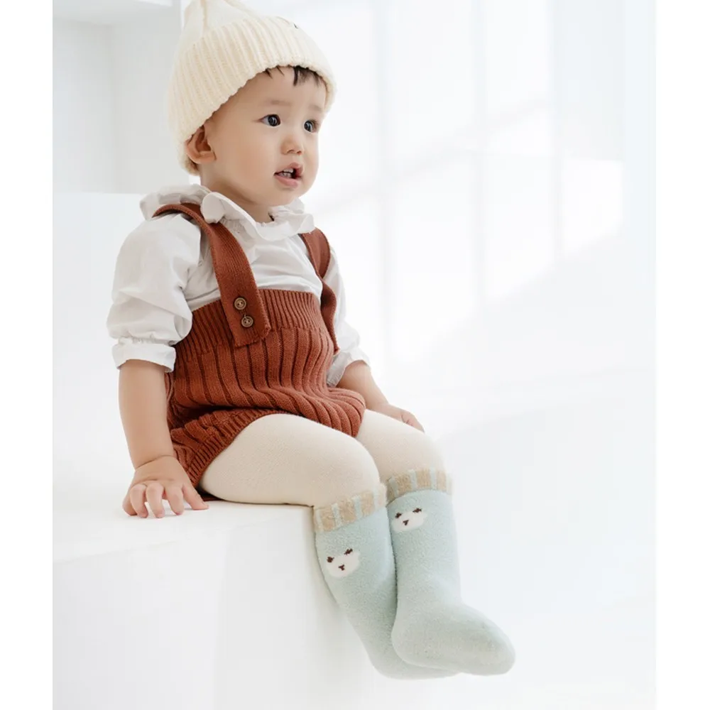 5Pairs Girls' Socks - Pink Mid-Calf Socks Suitable for Spring, Autumn, and Winter For 0-5Years