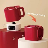 Bouilloire Électrique Portable 1000ml, Marmite Électrique Pliante en Céramique, Multifonction, avec Fonction de Maintien au Chaud Automatique, 110V/220V 1