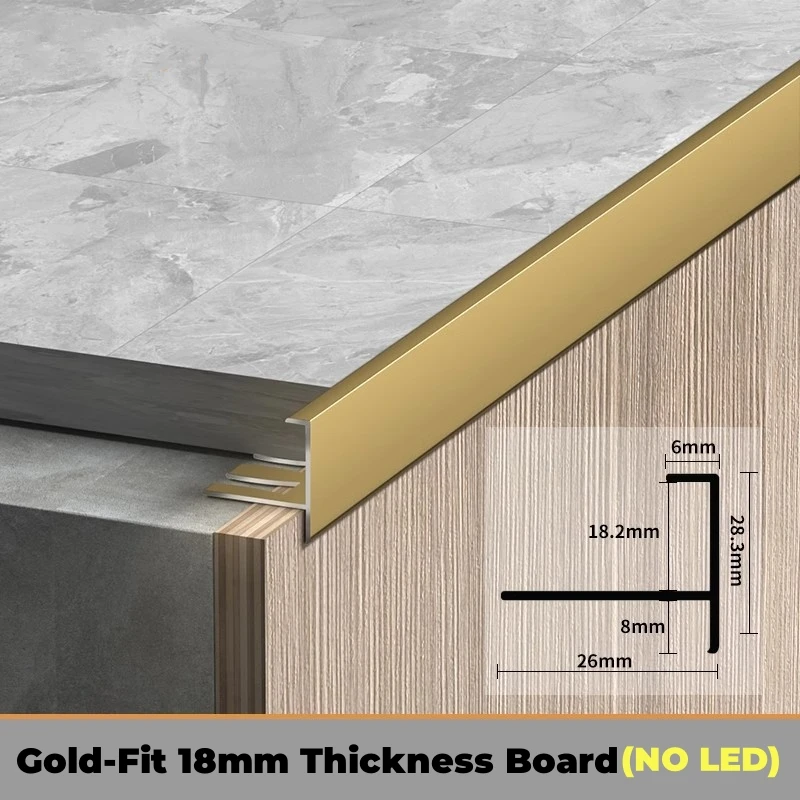 Forma Di L Chiaro Bronzo Bordo Della Scala Angolo Profili Per Gradini Protezione - Foto 12