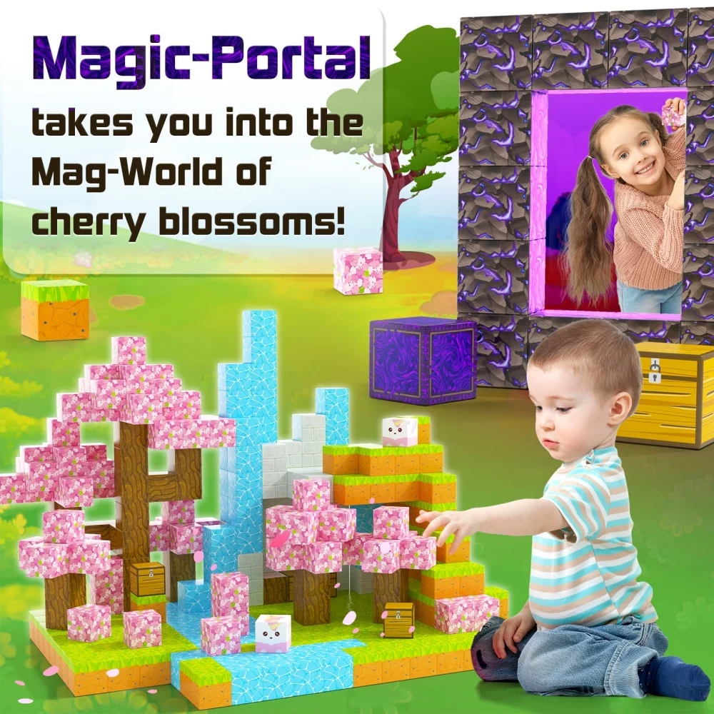 Magnetic Building Blocks Magnetic Assembly Toy New Model Set Magnetic Building Blocks Cube Construction Toys DIY Creative Hobby For Children Educational Toys Birthday Gift