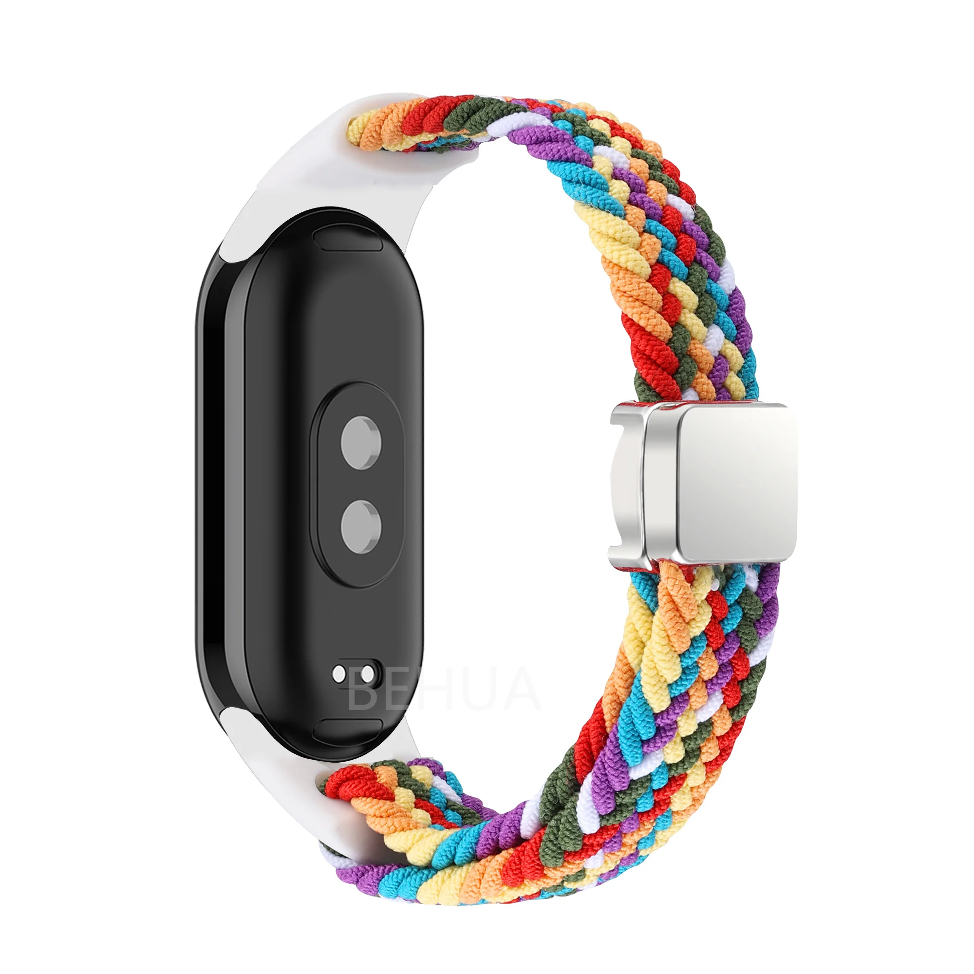 Braided Nylon Elastic Weave Smart Watch Band Strap in Multicolor
