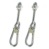 1 Pair Swing Hanger Thread Hook Playset Playground Yoga Metal Heavy Duty Seat Safety Locking Ceiling Mount 3