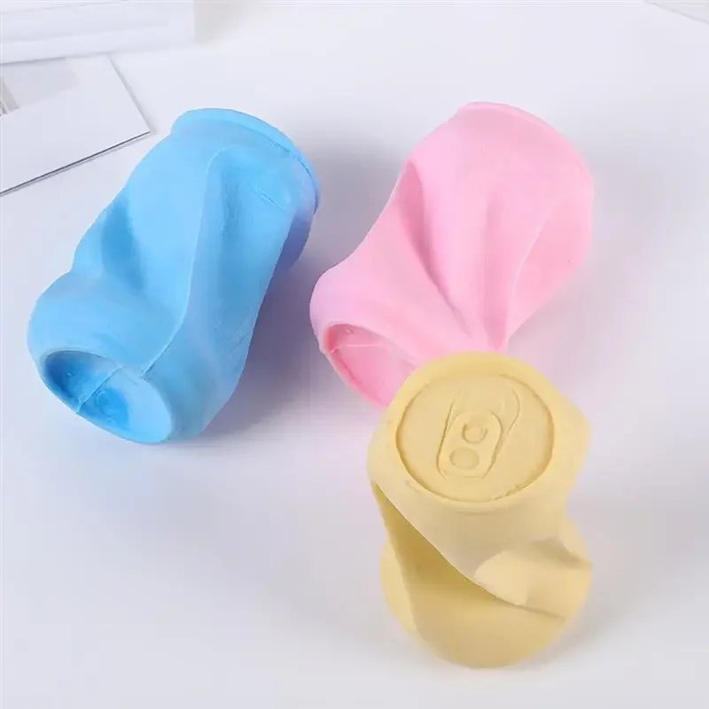 1pc Dog Chew Toy Rubber Can Design Soft Puppy Teething Toy Pet Interactive Toy Dog Molar Toothbrush Toys Chew Cleaning Teeth