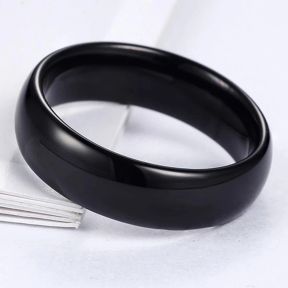 RFID Smart Black Ceramic Ring for Men and Women