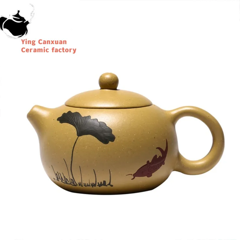 

200ML Yixing Classic Tea Pot Purple Clay Xi Shi Teapots Ore Beauty Kettle Hole Filter Handmade Tea Set Customized Gifts