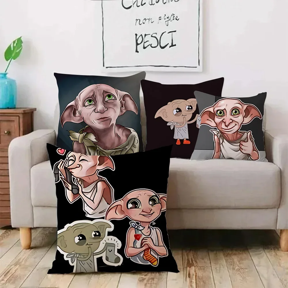 Nordic Style Dobby Meme Pillow Covers Cartoon Sofa Decorative Home Double-sided Printing Short Plush Cute Cushion Cover 2