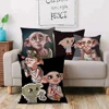 Nordic Style Dobby Meme Pillow Covers Cartoon Sofa Decorative Home Double-sided Printing Short Plush Cute Cushion Cover 2