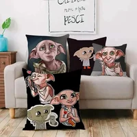Nordic Style Dobby Meme Pillow Covers Cartoon Sofa Decorative Home Double-sided Printing Short Plush Cute Cushion Cover 2