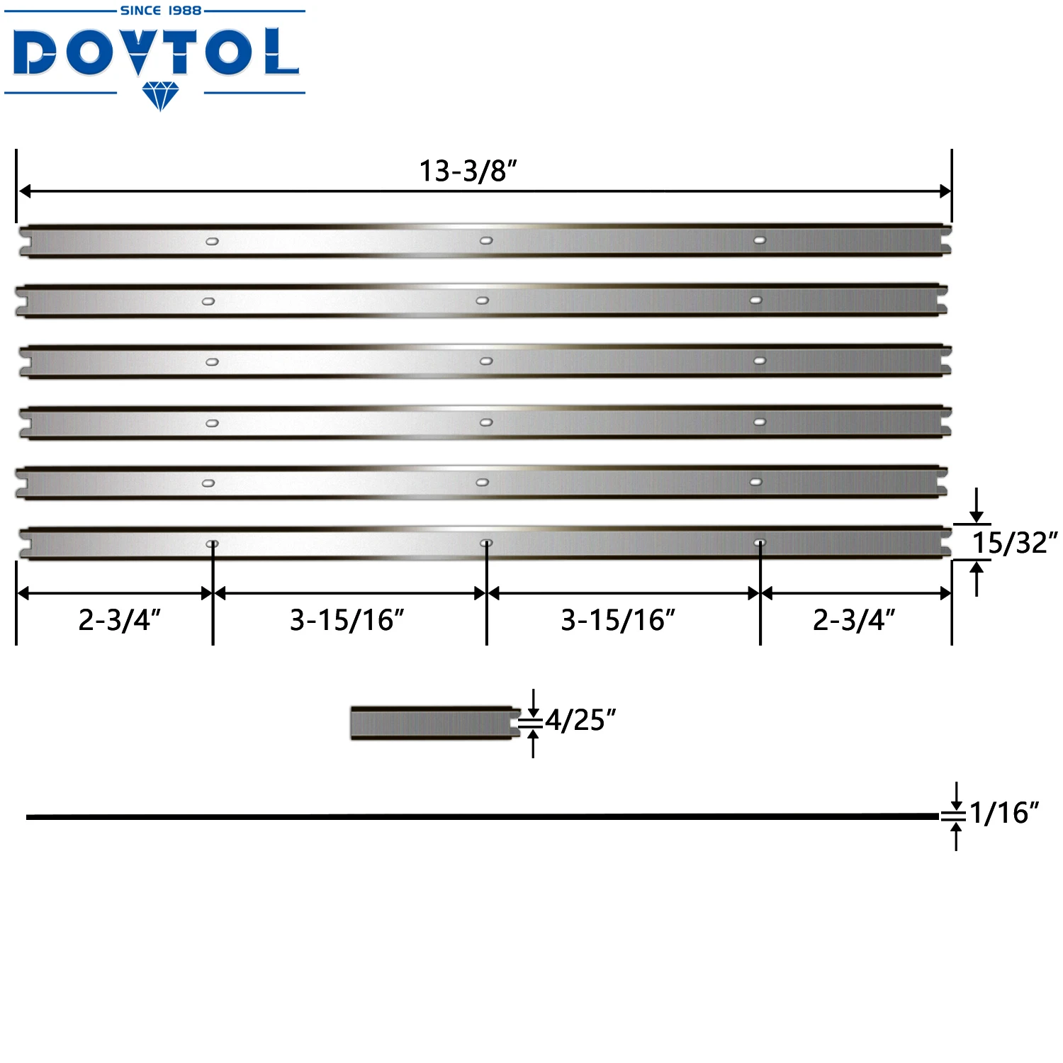 13-3/8 Inch（340mm） HSS Planer Knives Repalcement Blades for The Ridgid Planer R4330 R4331 TP1300LS Replacement AC20502 6PCS