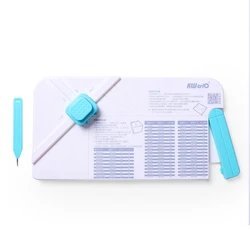KW-TRIO Envelope Punch Board DIY Envelope Pocket Making Embossing Board Paper Cutter