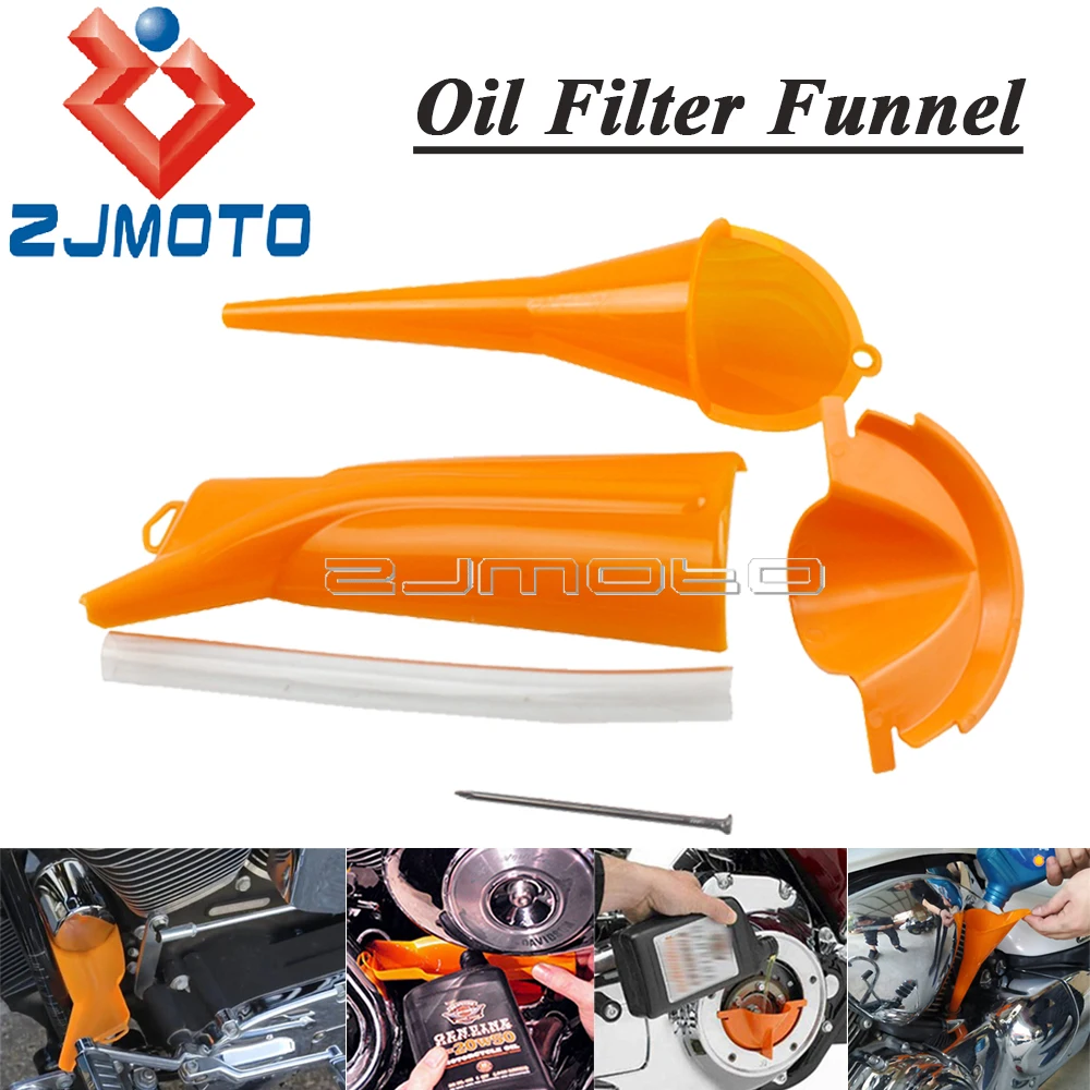 DripFreeOilFilterFunnelMotorcycleRefillFunnelOilCatcher