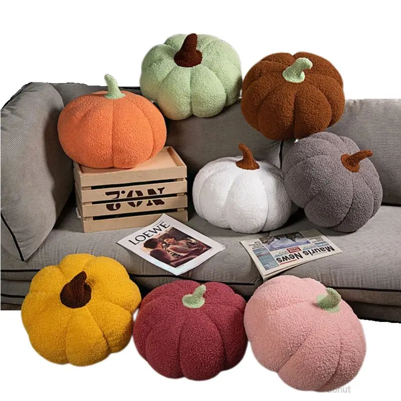 

Halloween Pumpkin Doll Holiday Party Decor Food Plush Pillow Stuffed Plushie Peluche Seat Cushion Throw Pillow Boy Girl Gift