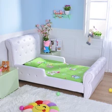  2018 top selling Crystal Buckled single modern leather children bed 