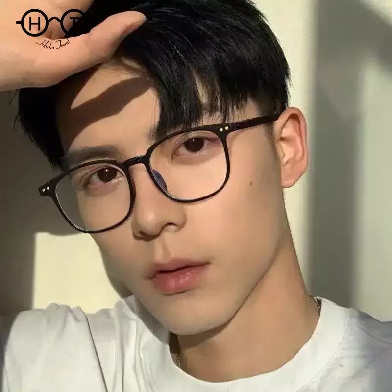 Korean Style Rice Nail Glasses for Men Retro Round Frame Eyeglasses Anti-blue Light Glasses