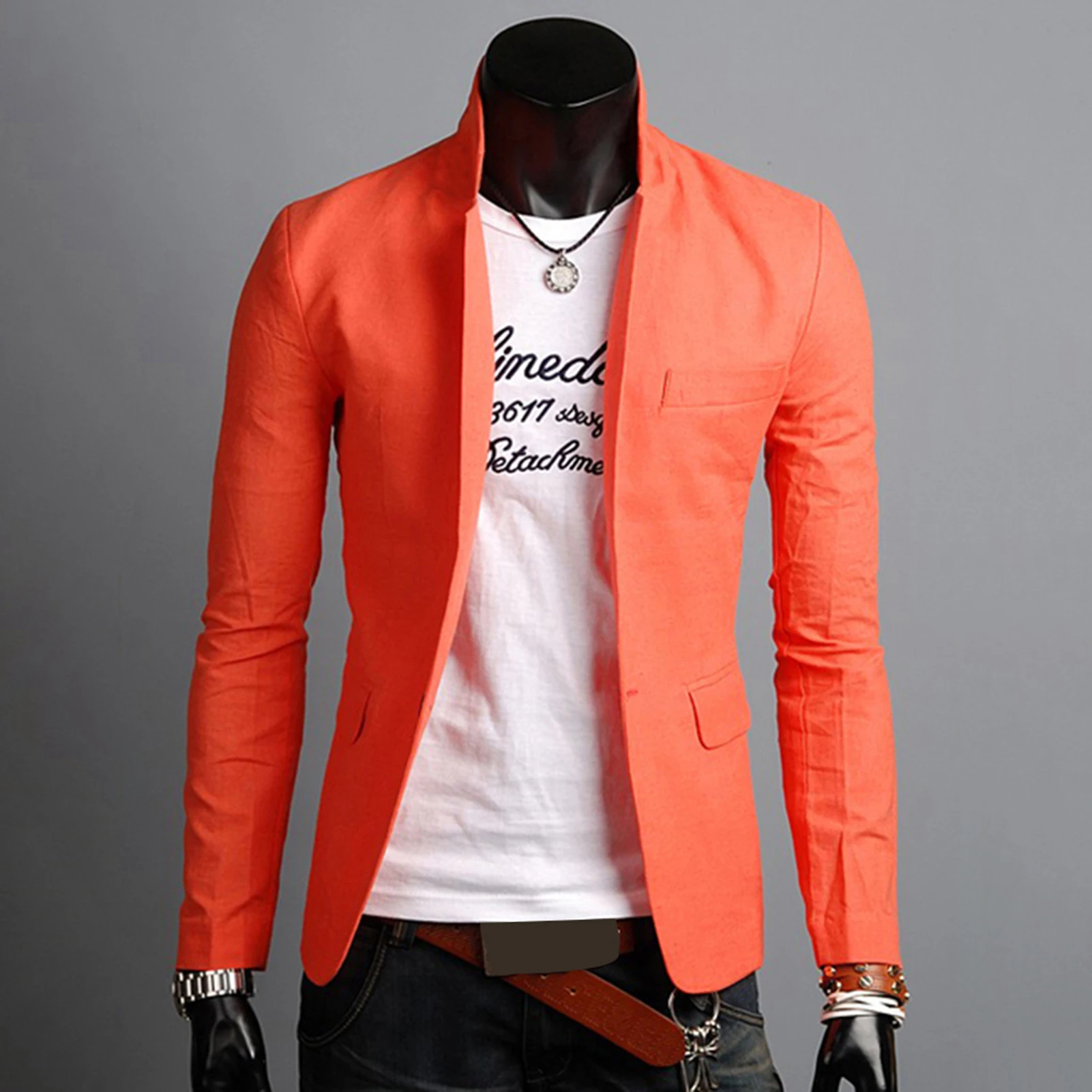 Men Casual Blazer Spring Autumn Blazers Lapel Collar Men's Blazers Tops Business Suit Tops Wedding Party Outwear Men Coat