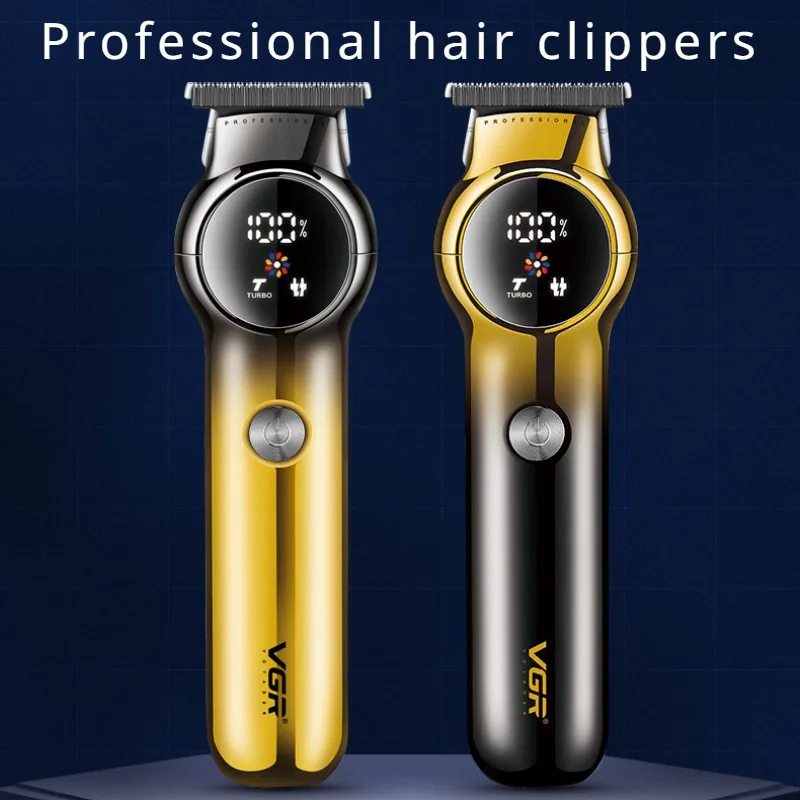 New Hairdresser Digital Display Electric Push Trimmer Cordless USB Rechargeable Trimmer Men's Professional Hair Clipper Shaver