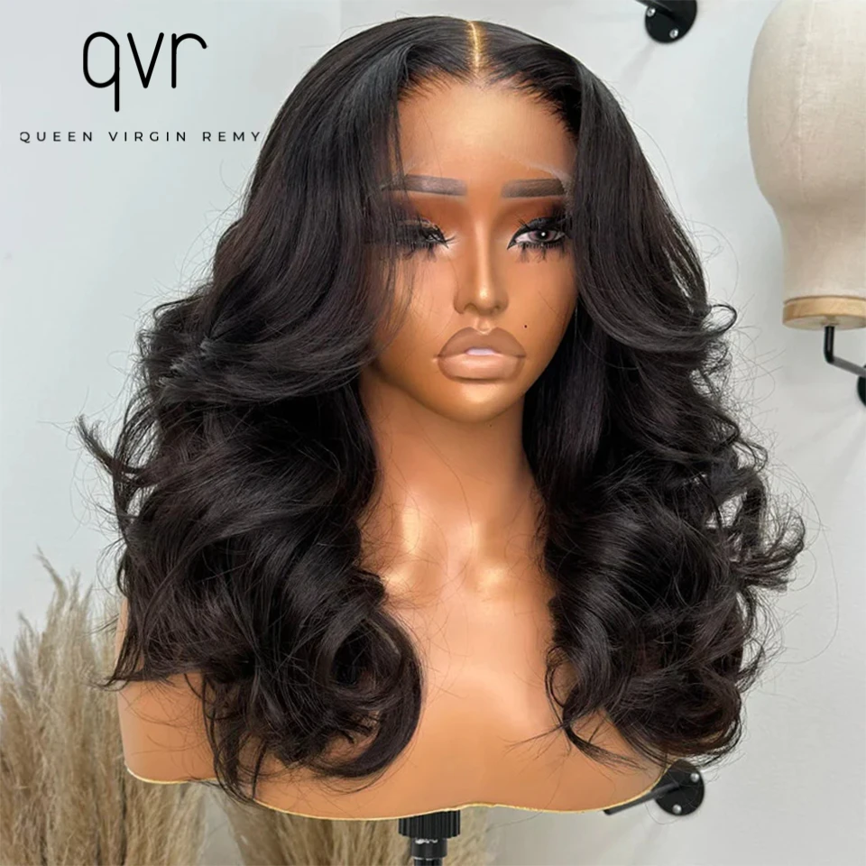QVR 180D Body Wave Human Hair Wig qvr 13x6x1 Lace Frontal Body Wave Wigs Transparent Lace Brazilian Human Hair Pre Plucked Wigs human hair wigs