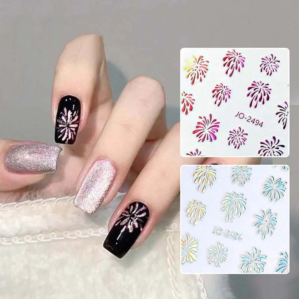 

Nail Art Sticker DIY Nail Slider Decals Decoration Colorful Laser Holographic Fireworks Manicure Ornaments Accessories