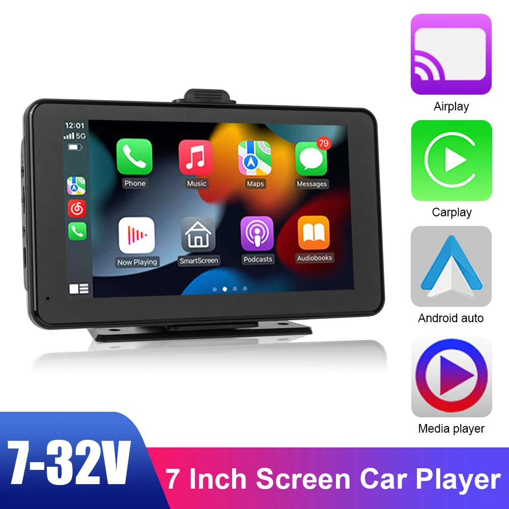 

24V 12V Car Andriod Carplay Player Rear View Camera Auto Radio Audio 7 Inch Screen 1024x600P Bluetooth WIFI Interior Accessories