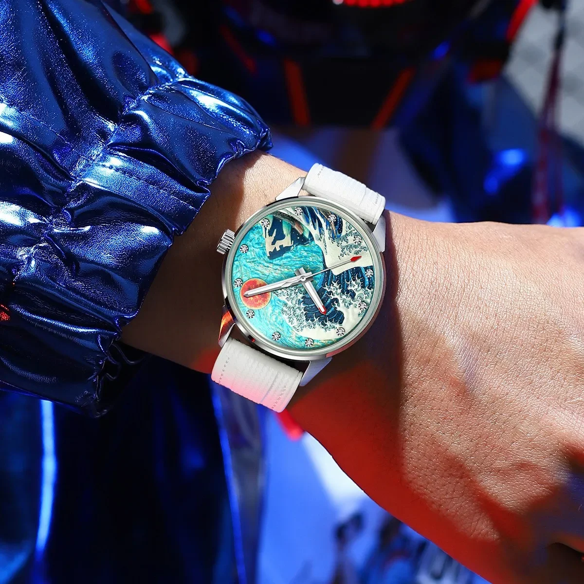 2025 neue Ailang Herren-Armbanduhr mit Kautschukarmband, automatische mechanische Uhr, wasserdicht, leuchtende Sport-Modeuhr – Detail 3