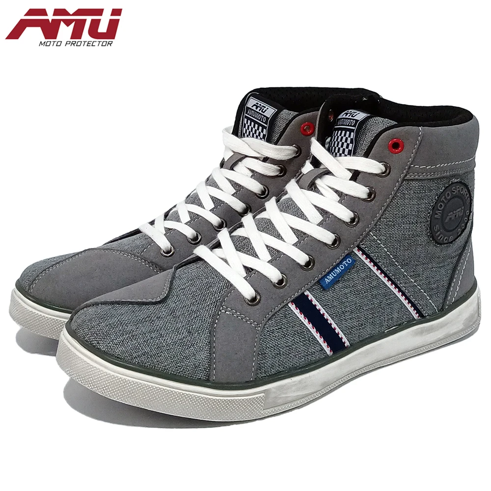Fashion Motorcycle Boots Men Women Bota Breathable Biker Boots Street Racing Casual Motorbike Riding Shoes