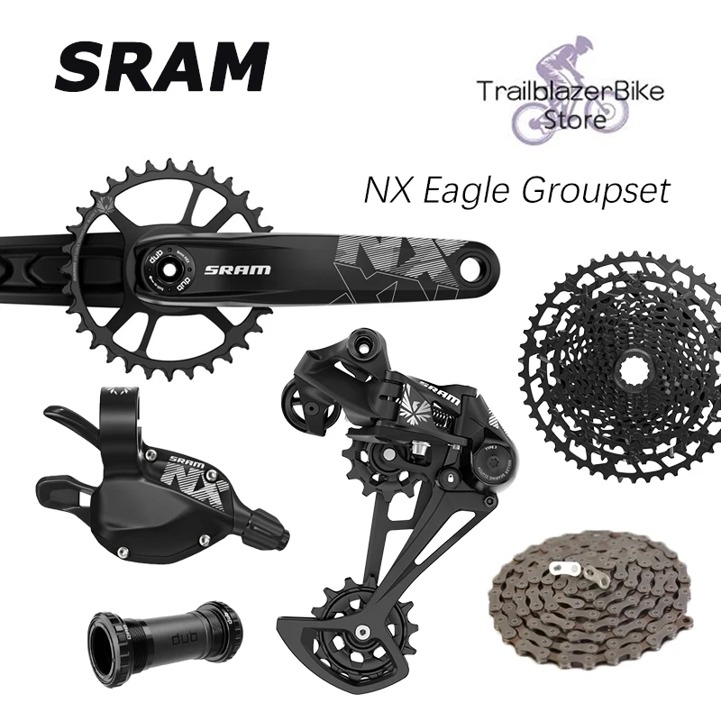 Sram Nx Eagle 1X12 12 Velocità 12V Groupset Kit Guarnitura Dub 175 170Mm Trigger Shifter Deragliatore Posteriore Rd 11-50T Cassetta K7 Catena