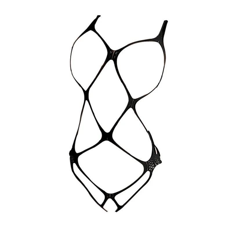 Fishnet Bodysuit Woman Underwear Open Bra Crothless Erotic Bodysuit Lingerie Mesh Stockings