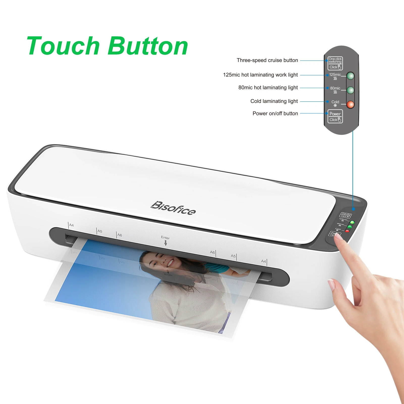 6 in1 SL688 A4 Laminator Machine Set Hot and Cold Lamination 2 Roller System 9 inches Max Width w/ Paper Cutter for Home