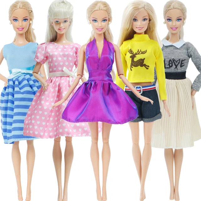 Ensemble de vêtements Barbie pour poupées Barbie, chemise faite à la main,  jupe arc-en-ciel à la mode, robe 1/6 BJD SD FR, accessoires de jouet  beurre, 1 ensemble - AliExpress