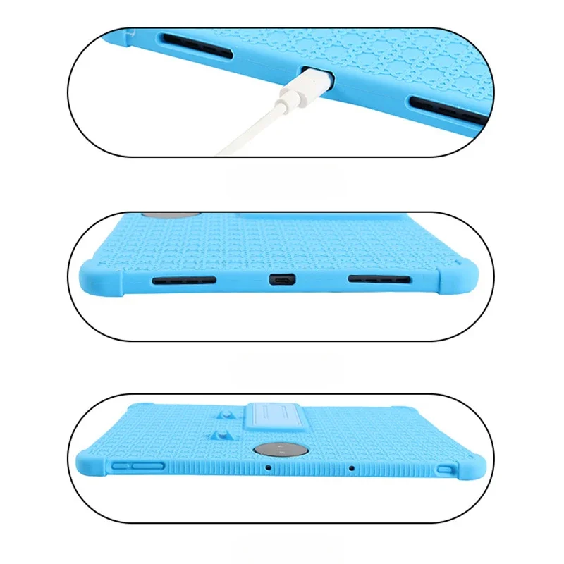 Shockproof Silicone Tablet Cover with Multi-Angle Adjustable Stand