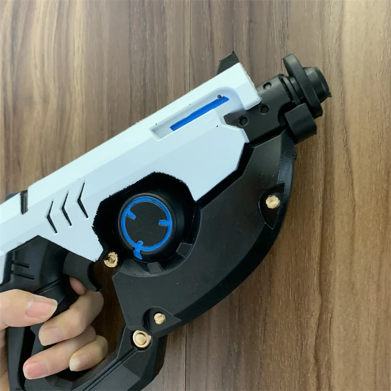Game OW Tracer Revolvers Weapon Gun 1:1 Cosplay Safety PU Gift Outdoor Toy Rubber Soldier 76 D. va No Shooting cosplay prop cosplay toy