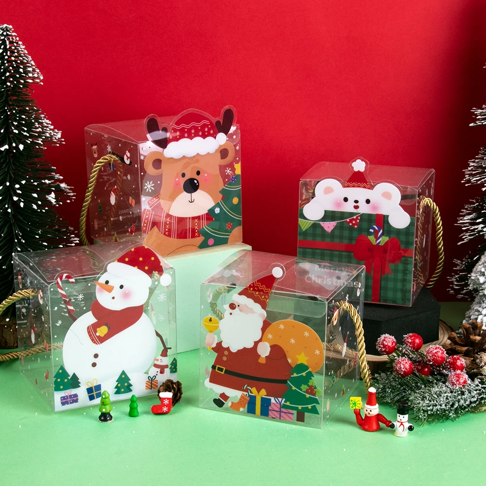 Cholemy 100 Cajas De Regalo De Navidad 3D, Caja De