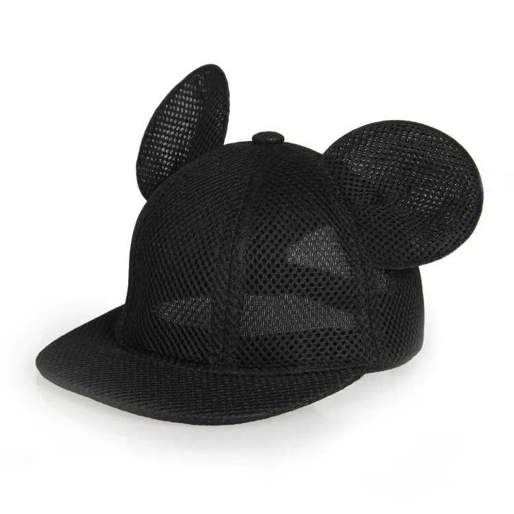 Disney Mickey Mouse Stitching Mesh Cap, Sun Protection Comfortable Breathable Cap For Summer Outdoor Traveling Boys And Girls 2023 summer baby hat sun protection caps newborn baby bucket hat baby girls boys beach cap mesh breathable fisherman caps