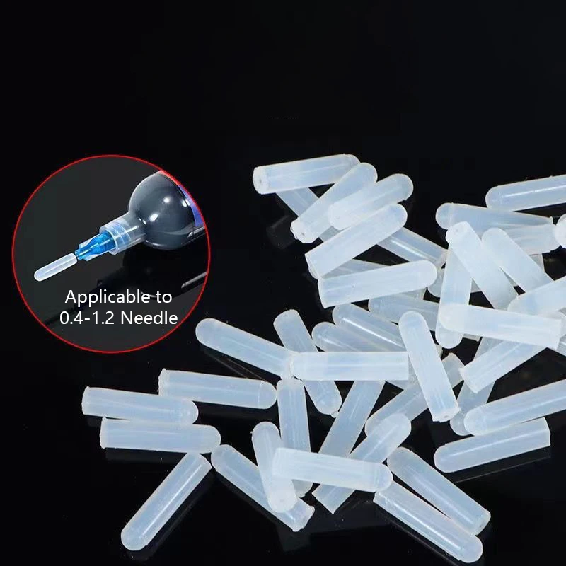 HOT! 15pcs Special Silicone Plug Head Use Dispensing Syringe Needle Seal Prevent Glue