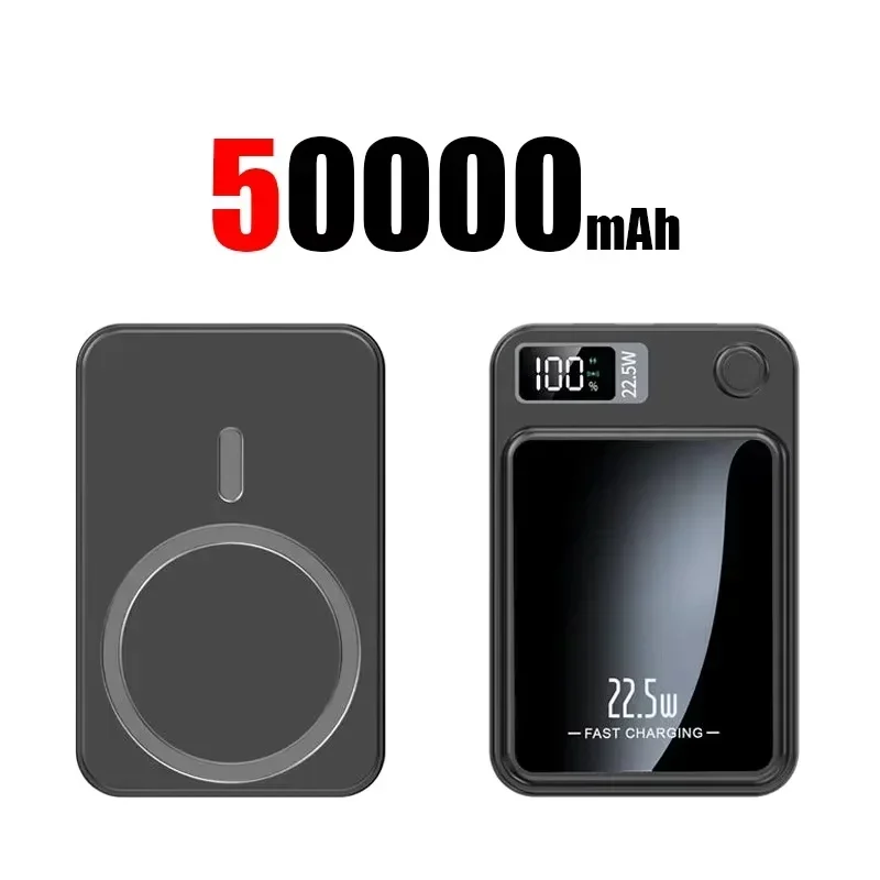 Magnetische kabellose Powerbank 500000 mAh 22,5 W Schnellladung Externes Ladegerät mit großer Kapazität für Huawei Samsung iPhone