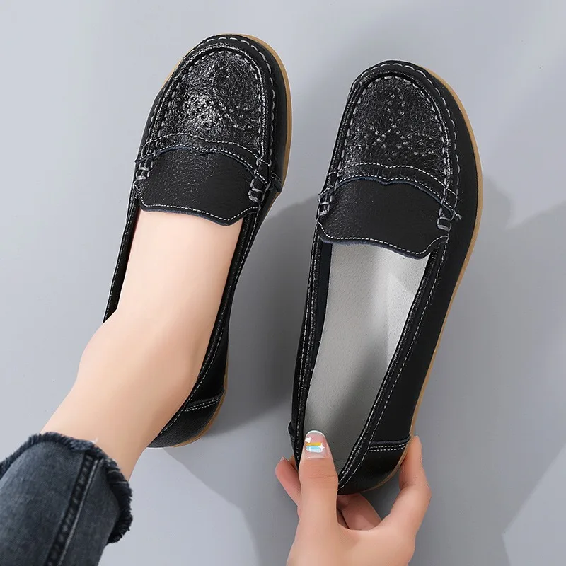Women's Shoes Slip On Loafers For Sound Flats Shoes Hollow Out Bottom Non Slip Casual Sandal Flat Shoes For Maternity Shoes