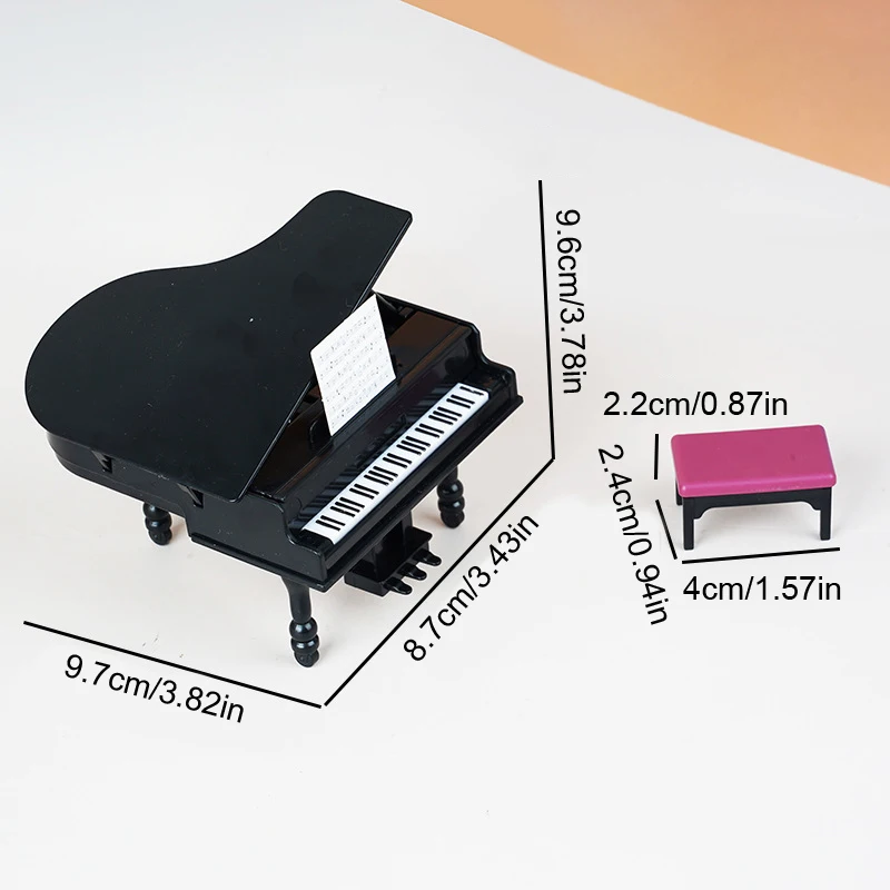 Acheter Piano Miniature pour maison de poupée, modèle d'instrument de musique pour 12e BJD 1/6, accessoires de meubles féeriques Acheter Piano Miniature pour maison de poupée, modèle d'instrument de musique pour 12e BJD 1/6, accessoires de meubles féeriques