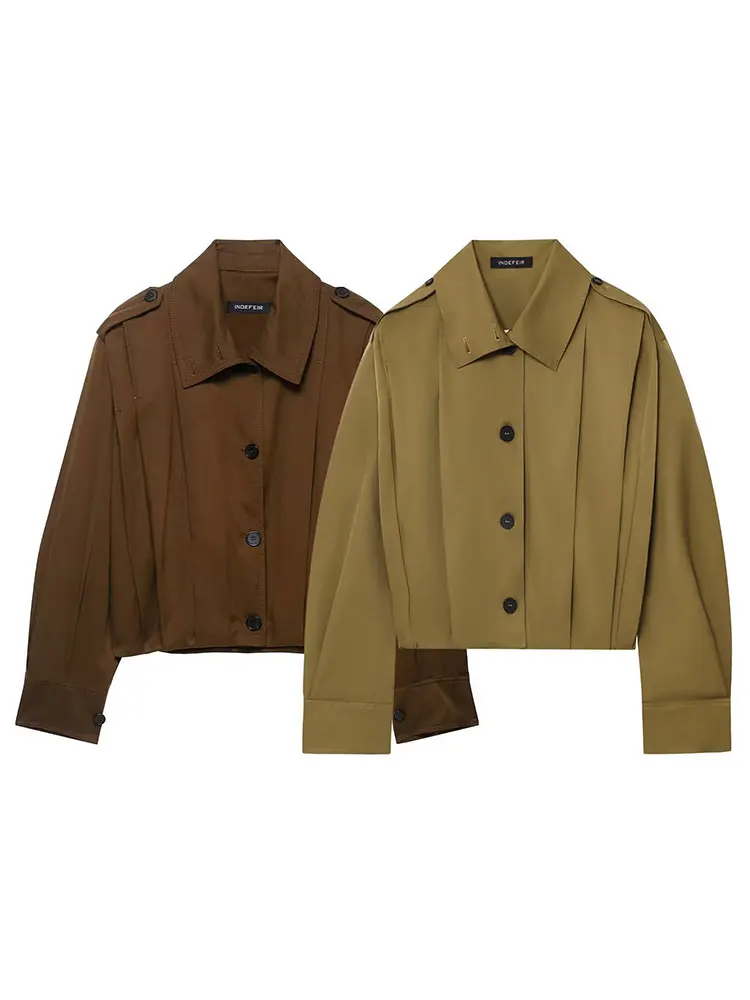 HH Autumn Jacket For Women Fashion Solid Single Breasted Long Sleeve Turn Down Collar Jackets Casual Office Lady Chic Coats