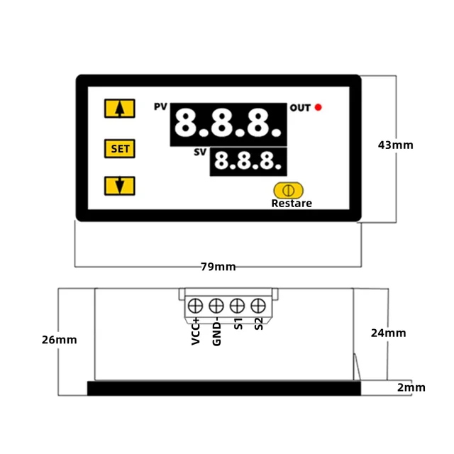 W3230 high-precision temperature controller temperature control switch module 110-220V 5