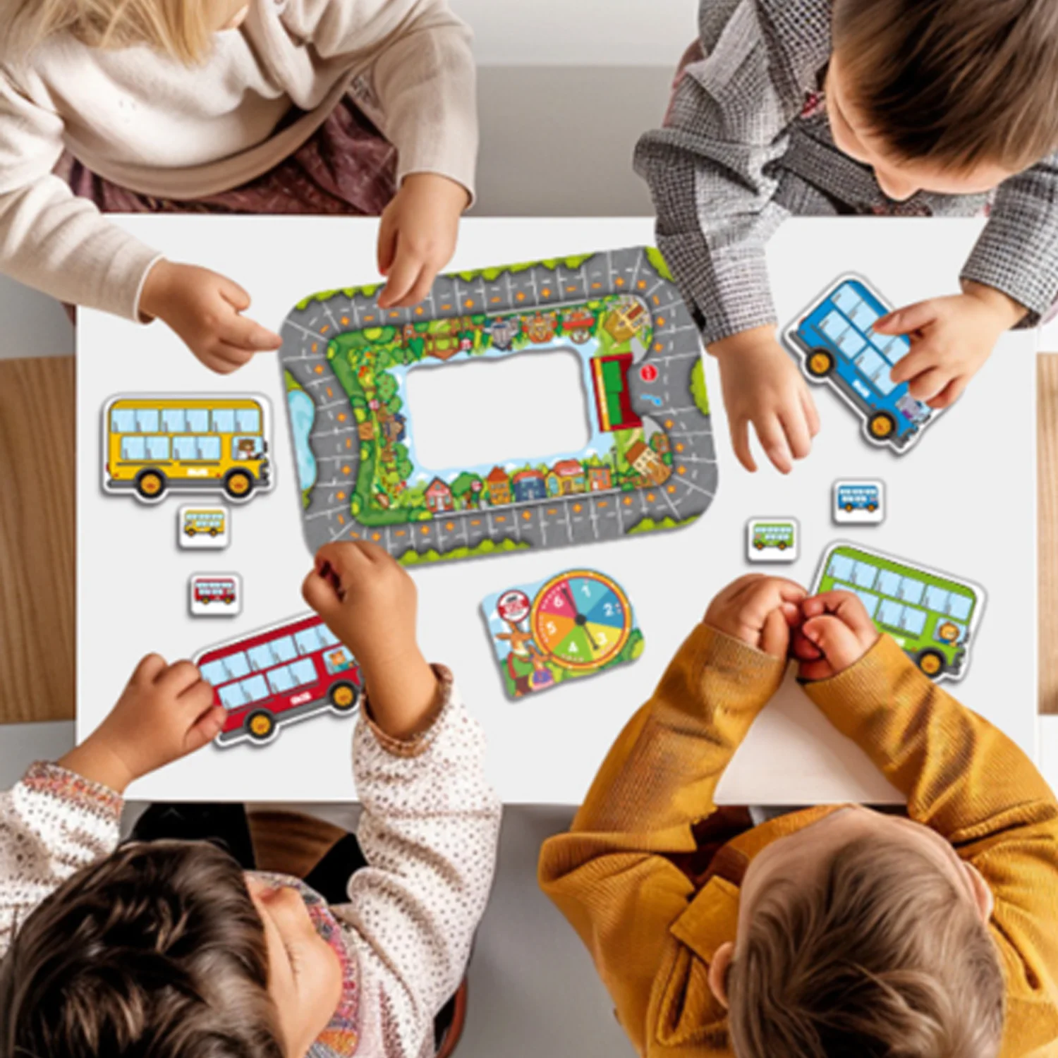 Animal bus platform parent-child interactive fun addition and subtraction tabletop children's puzzle game toys 6