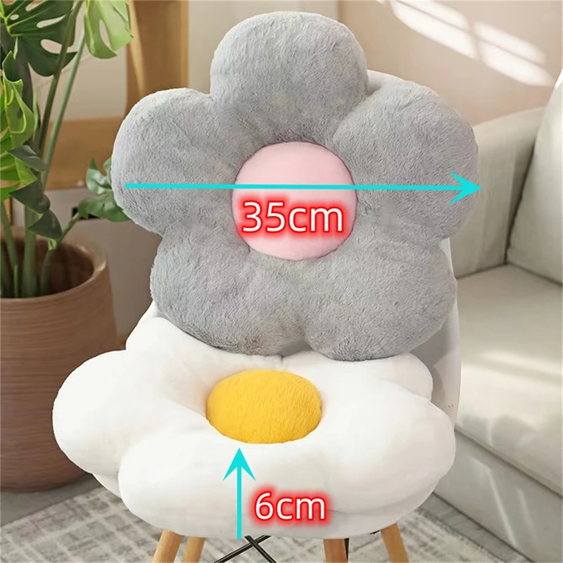 Cushion Flower Circular Shape Wool Cloth with Soft Nap Office Classroom Chair Couch Bedroom Floor Winter Thick